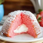 Strawberry Marshmallow Cake (Strawberry Bundt Cake with Marshmallow Cream Filling)