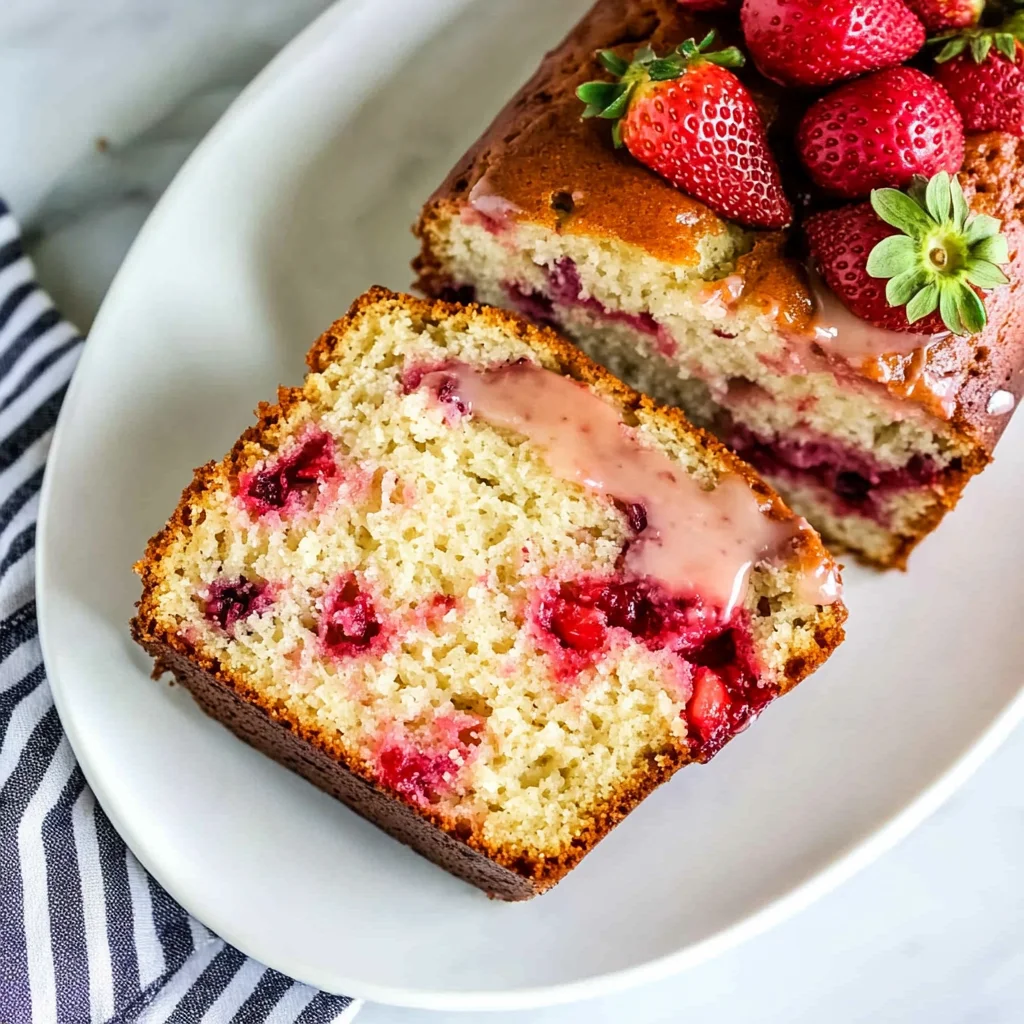 Strawberry Quick Bread with Fresh Berries
