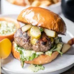Apple Mustard beef Burgers