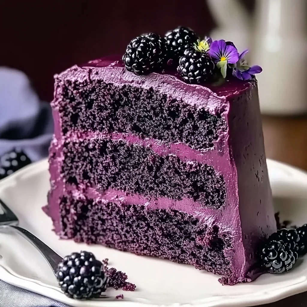 Blackberry Velvet Cake