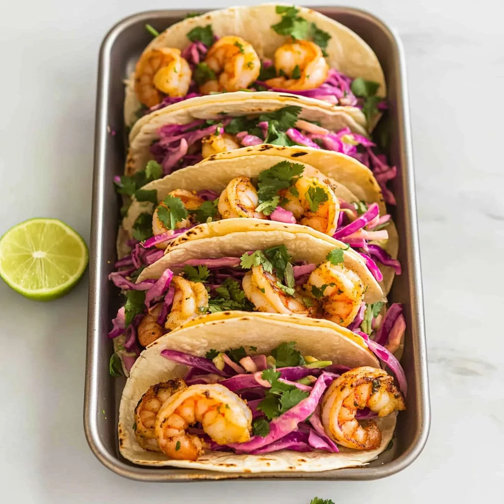 Chili Lime Shrimp Tacos With Cabbage Slaw