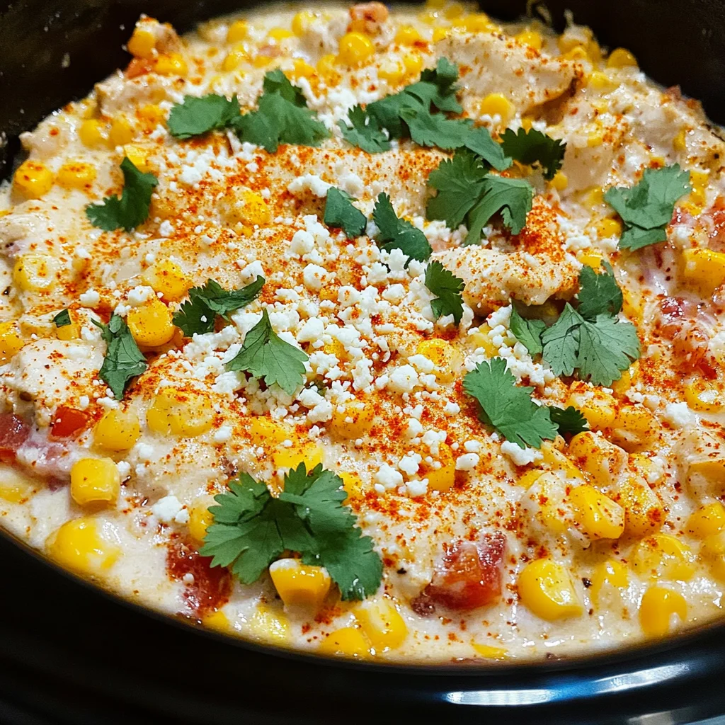 Crock Pot Street Corn Chicken