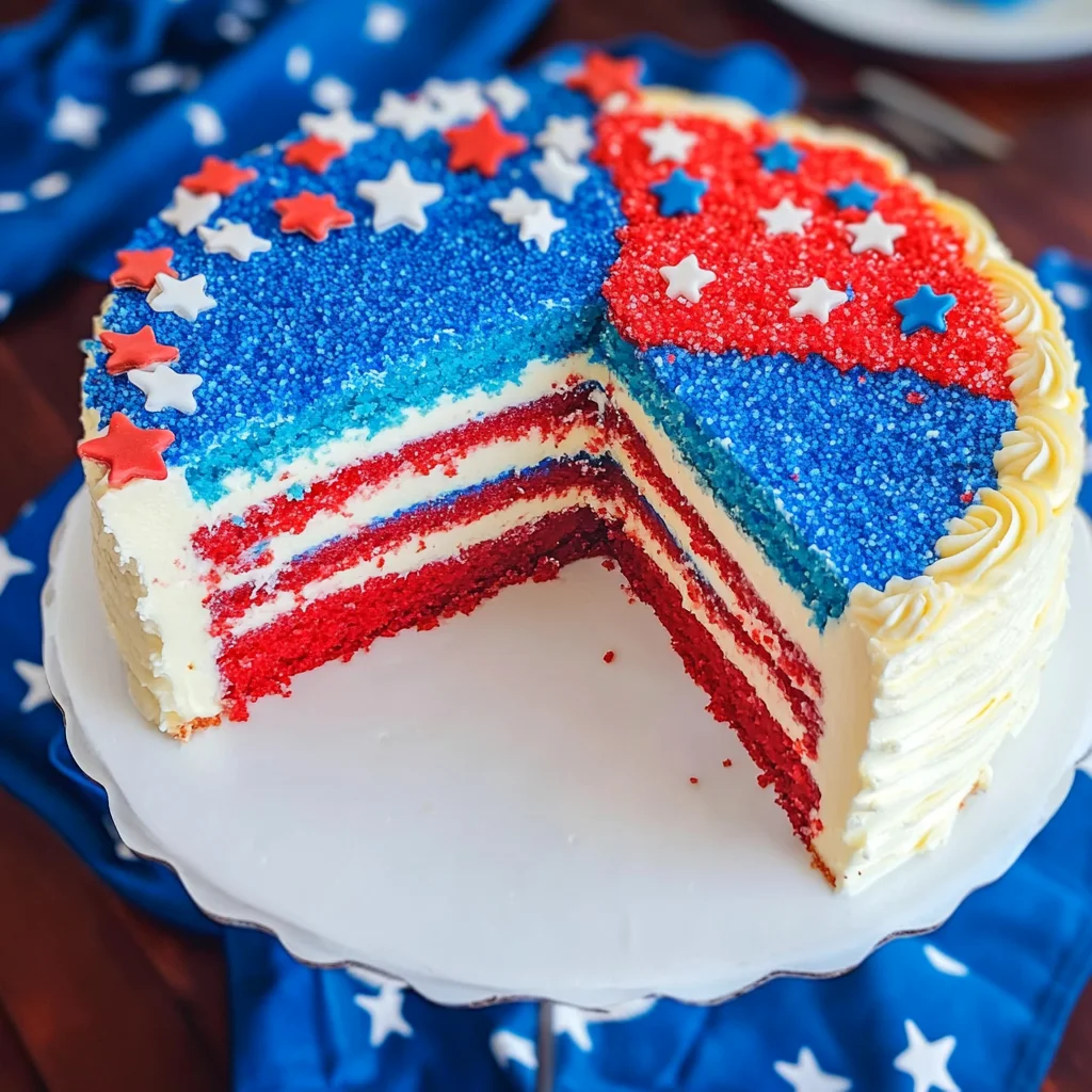 Fourth of July Cheesecake Cake