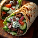 Greek Beef Wraps with Creamy Feta Sauce – Ultimate 25-Minute Dinner