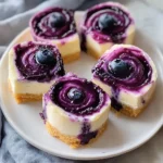 Juicy Mini Lemon Blueberry Cheesecakes