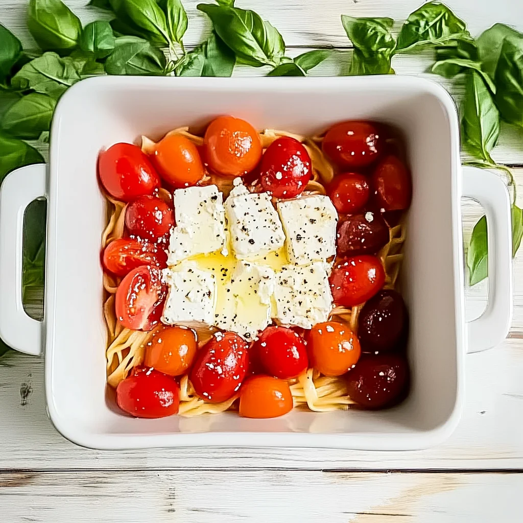 Keto Baked Feta Pasta