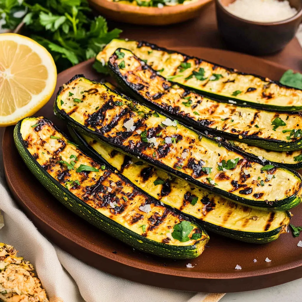 Lemony Grilled Zucchini