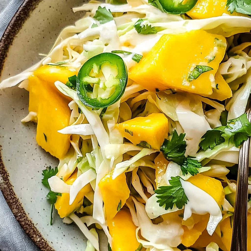Mango Coleslaw (Ready in 15 Minutes, Perfect for Fish Tacos)
