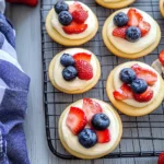 Red White and Blue Mini Fruit Pizzas