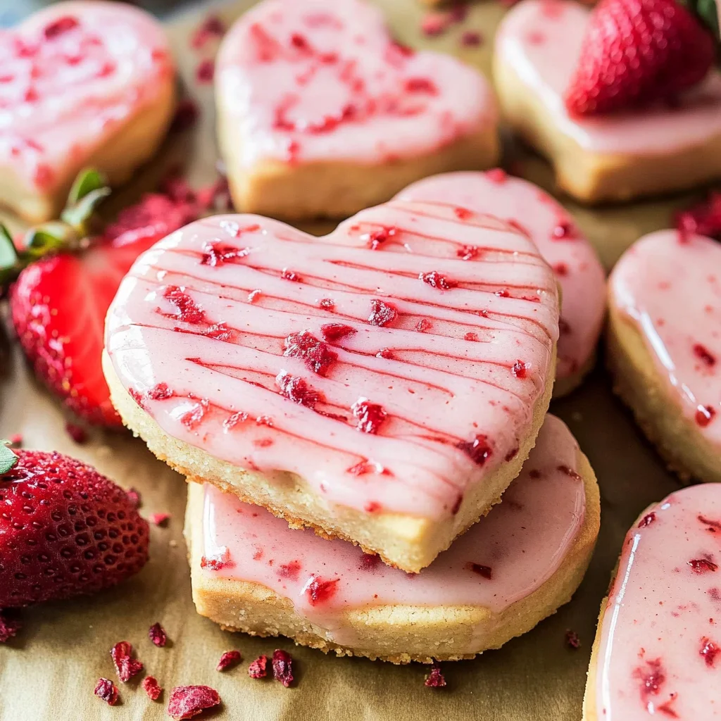 Strawberry Shortbread Cookies