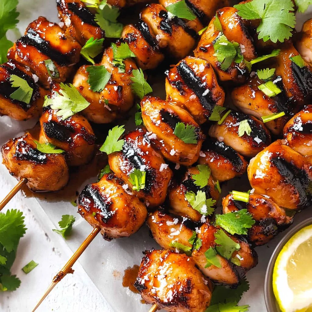 Sweet and Spicy Chicken Skewers