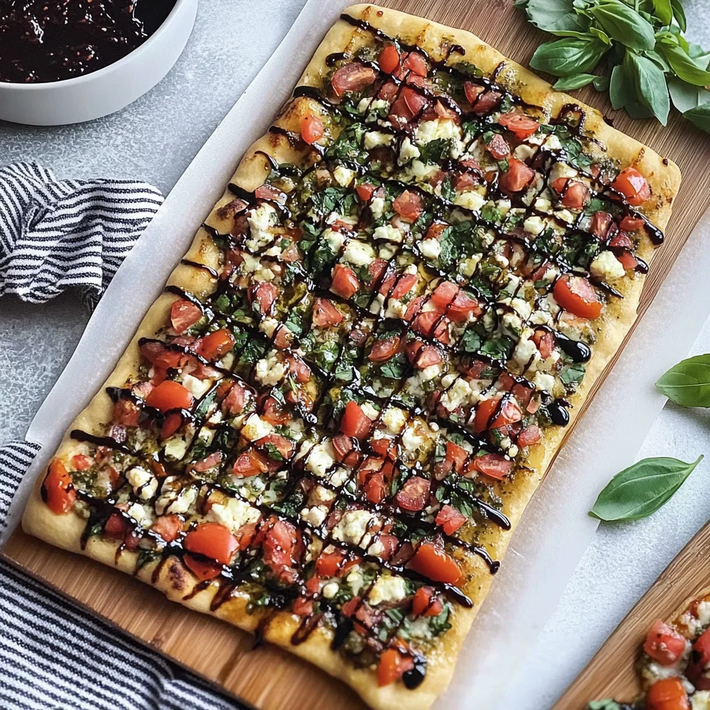 The Best Bruschetta Flatbread Pizza