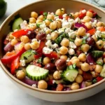 Zesty Mediterranean Garbanzo Bean Salad - Homefoodkitchen