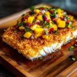 Coconut Crusted Fish With Mango Salsa