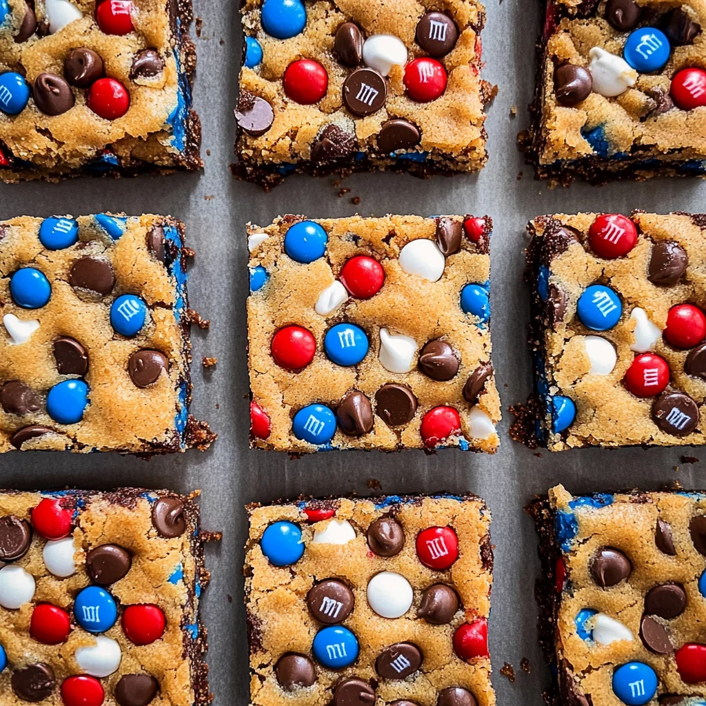 Red, White & Blue M&M'S Cookie Bars