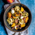 Tortellini Pasta Salad with Grilled Peaches